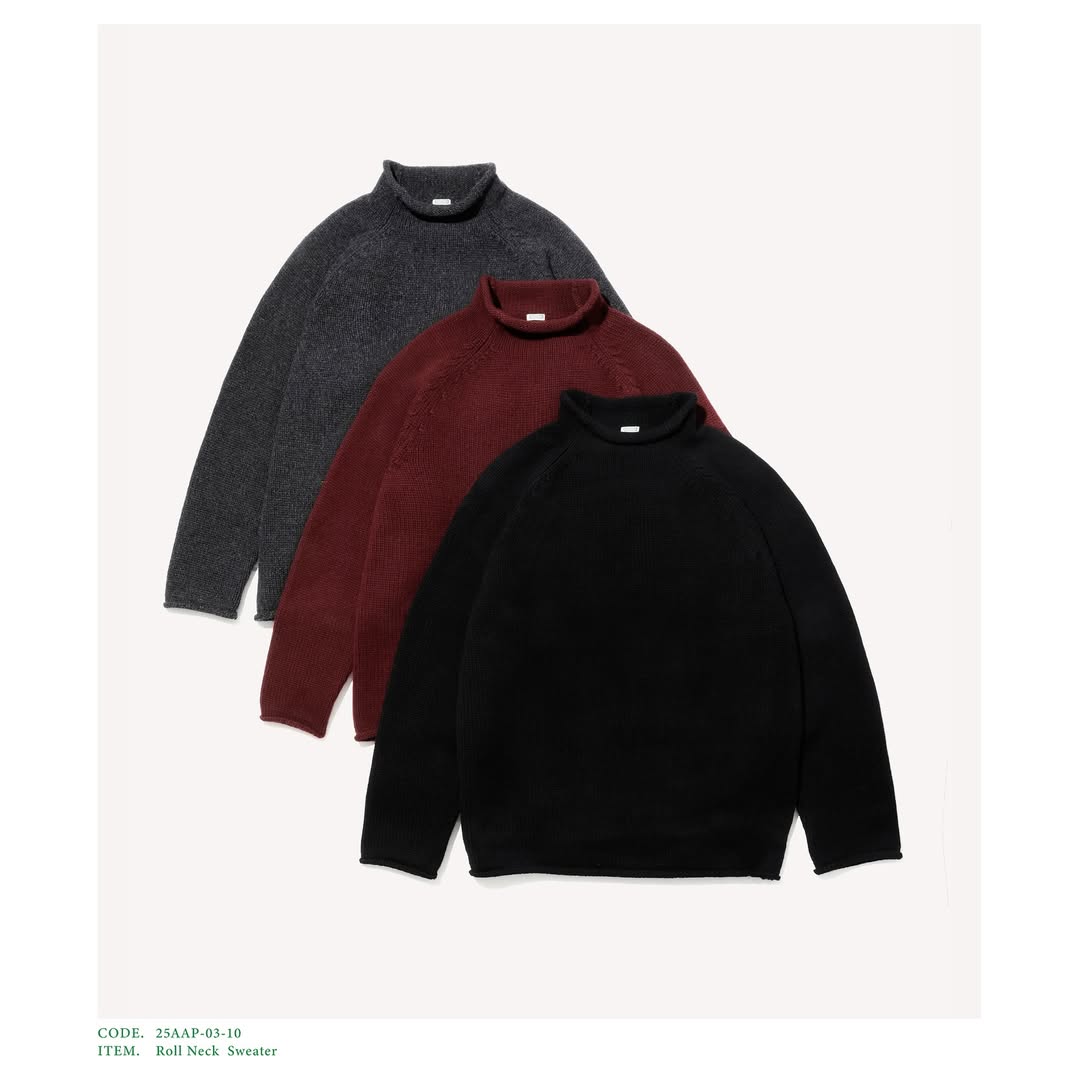 A.PRESSE 25AW Roll Neck Sweater